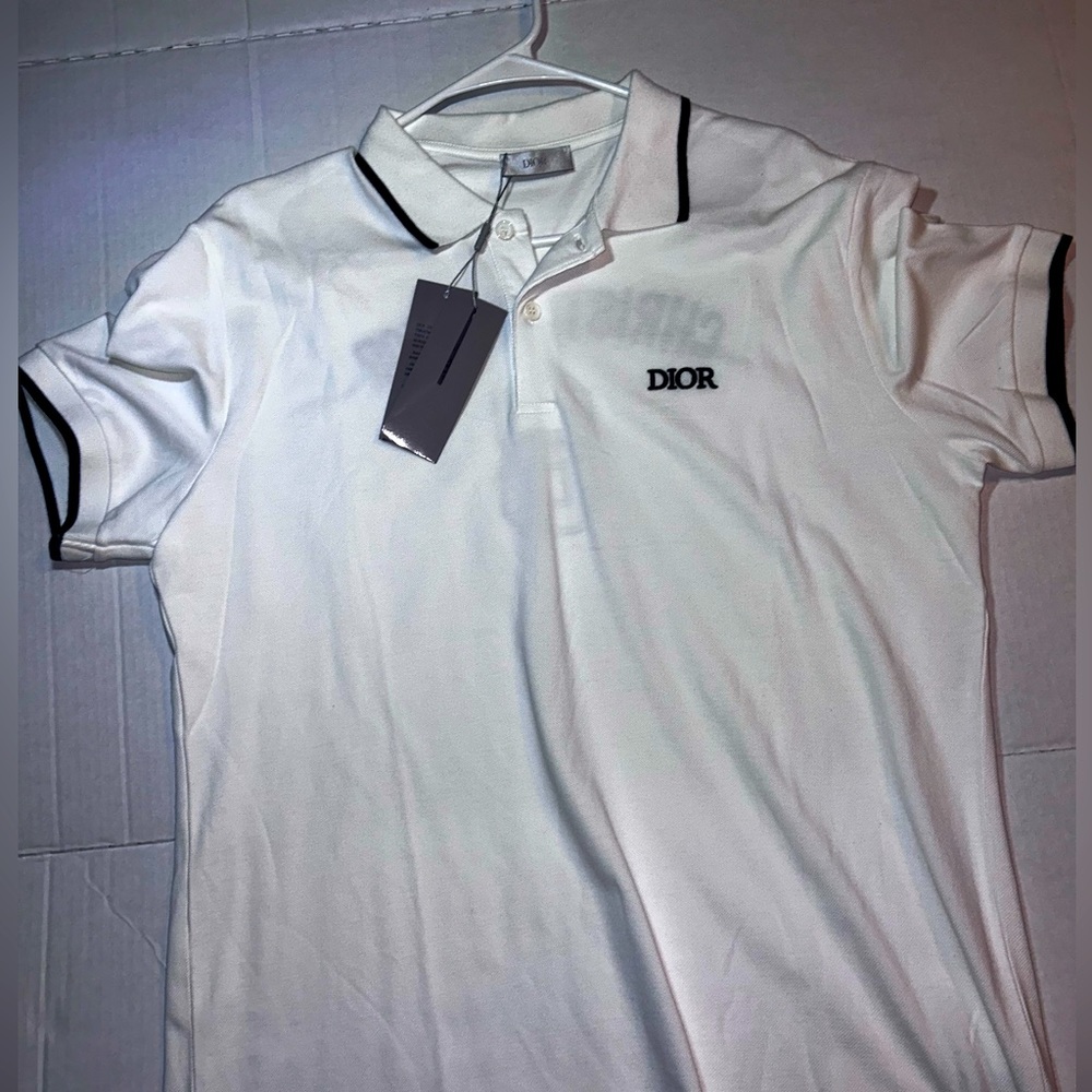 Christian dior white golf shirt